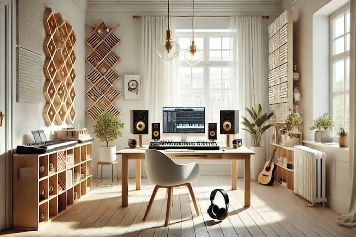 Estudio de musica en casa con presupuesto limitado