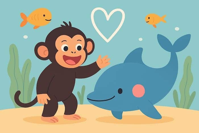 monito y ballena
